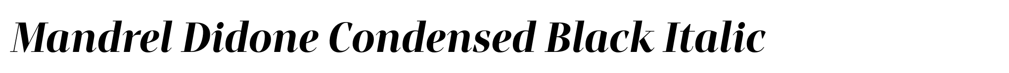 Mandrel Didone Condensed Black Italic image